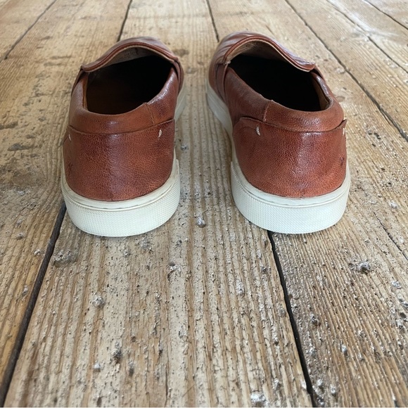 Frye Ivy Leather Slip-On Sneakers Cognac Brown Women’s 6.5 - Picture 9 of 12